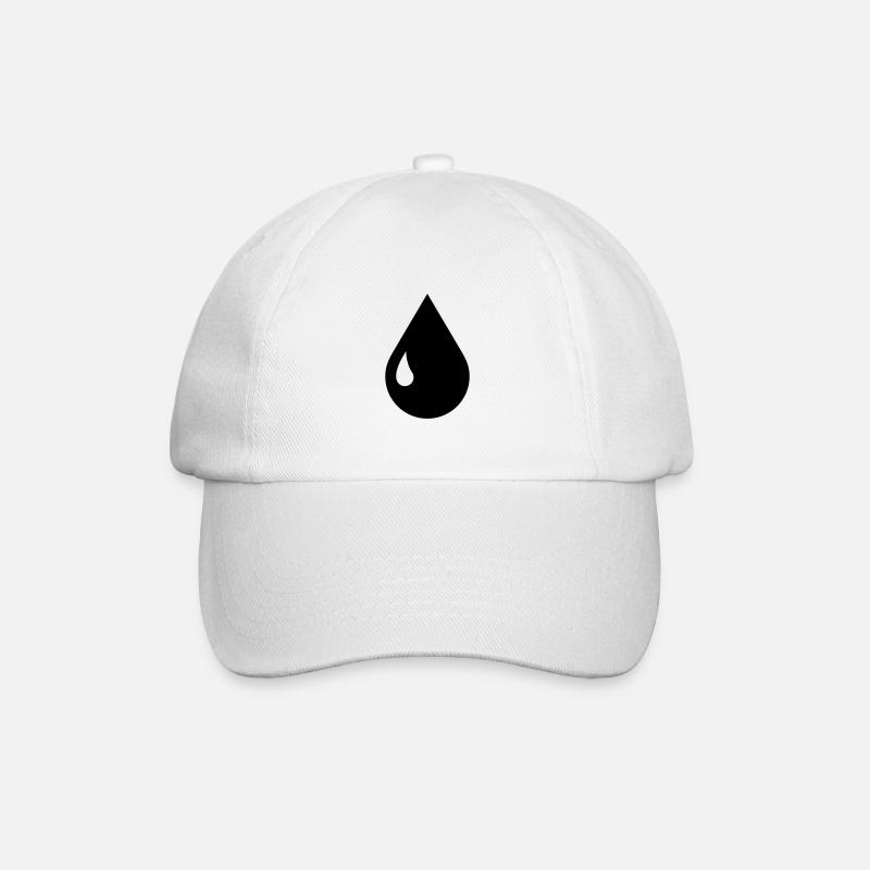 Tropfen Wasser - Baseballkappe - Weiß/Weiß