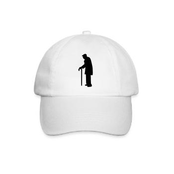 Homme vieux Retraité - Casquette classique - blanc/blanc - Devant