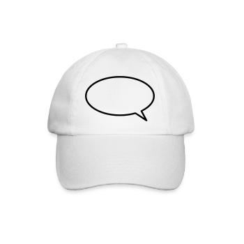Speech Bubble (Round) - Baseball Cap - white/white - Front