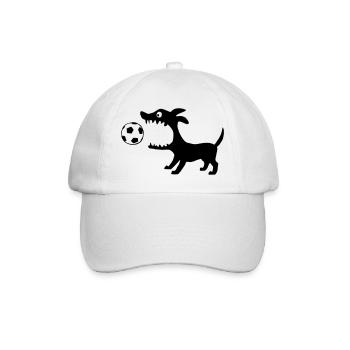 Hund frisst Ball - Baseballkappe - Weiß/Weiß - Vorne