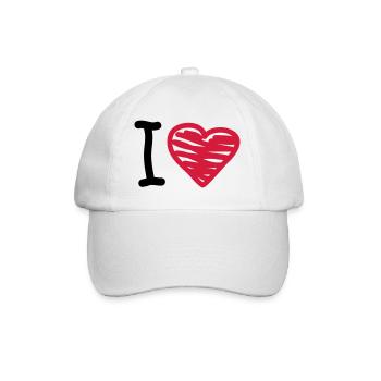 I_love - Casquette classique - blanc/blanc - Devant