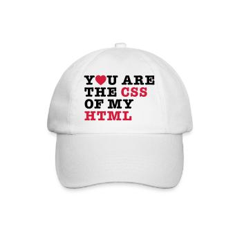 you are the css of my html - Baseball Cap - white/white - Front