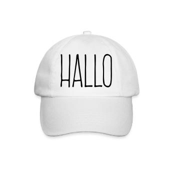 Hallo - Baseballkappe - Weiß/Weiß - Vorne