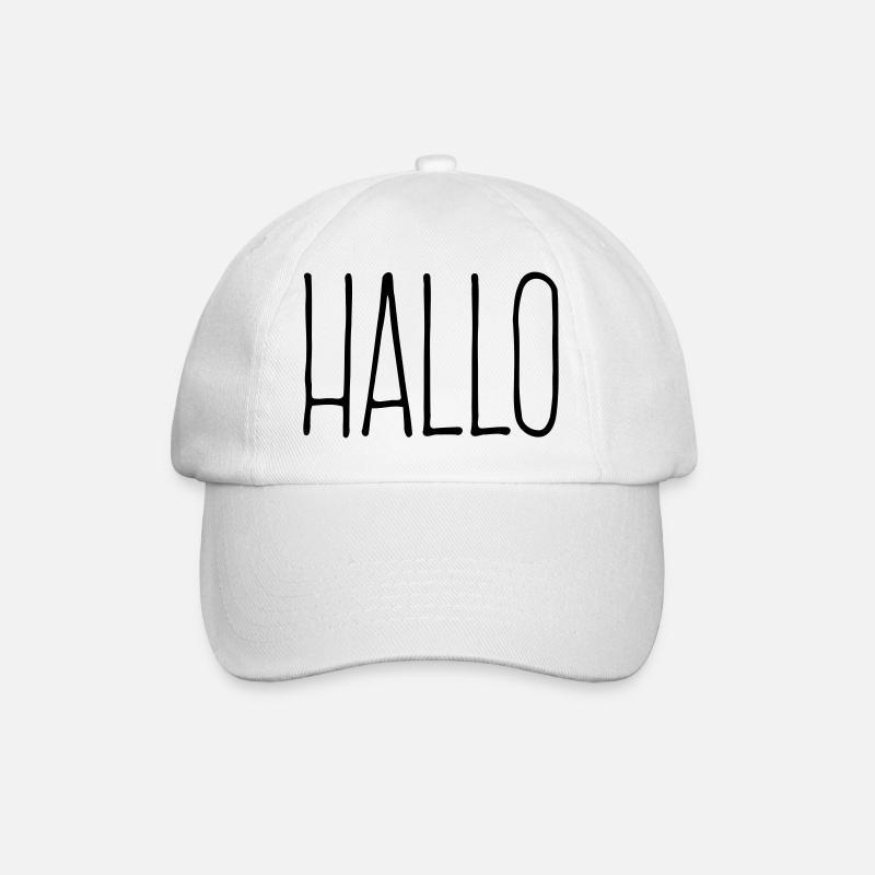 Hallo - Baseballkappe - Weiß/Weiß