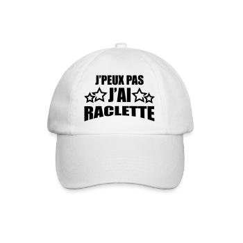 j'peux pas j'ai raclette - Casquette classique - blanc/blanc - Devant