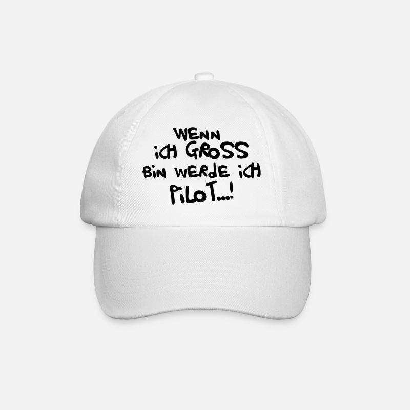Ich werde Pilot - Baseballkappe - Weiß/Weiß