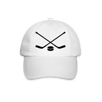 Hockey_icon - Baseballkappe - Weiß/Weiß - Vorne