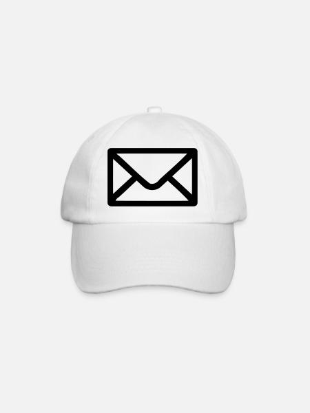 Brief Umschlag - Baseballkappe - Weiß/Weiß