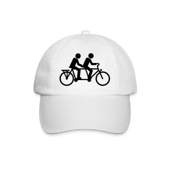 Tandem Bicycle bike - Baseball Cap - white/white - Front