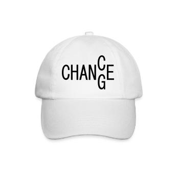 CHANCE / CHANGE, motivation - Baseball Cap - white/white - Front