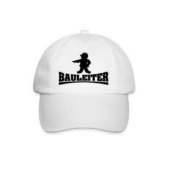 bauleiter4_mit_chefchen - Baseballkappe - Weiß/Weiß - Vorne