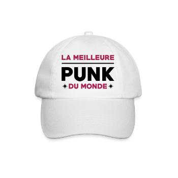 Punk / Rock / Musique / Musicien / Anarchiste - Casquette classique - blanc/blanc - Devant