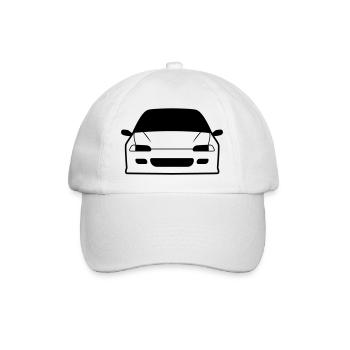 JDM Car eyes EG6 | T-shirts JDM - Baseball Cap - white/white - Front