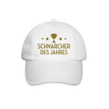 Schnarcher Schnarcherin Schnarchen Schlaf Humor - Baseballkappe - Weiß/Weiß - Vorne