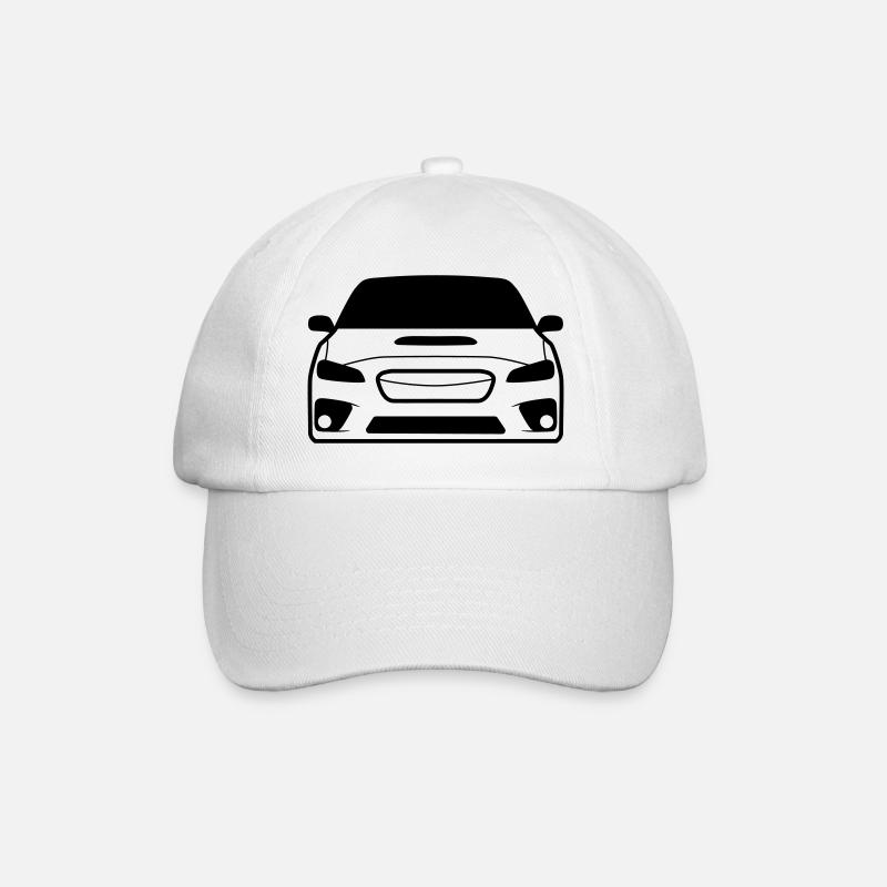 JDM Car eyes STI 5 | T-shirts JDM - Baseballkappe - Weiß/Weiß