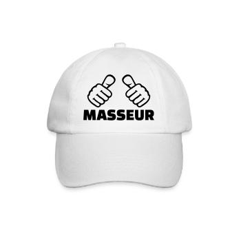 Masseur - Casquette classique - blanc/blanc - Devant