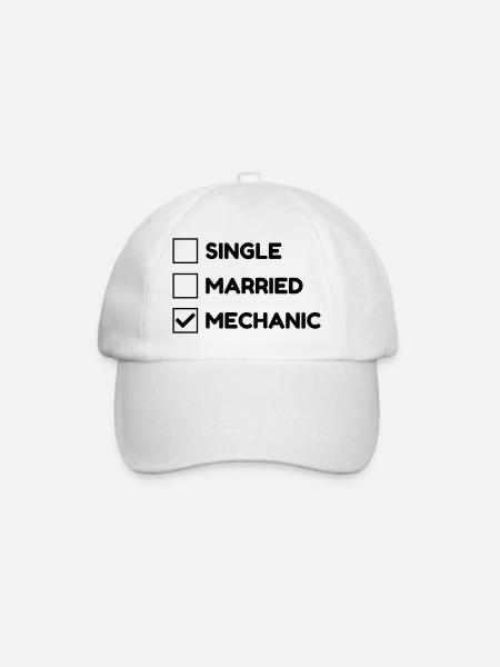 Mechanic Mechanik Mécanique Mécanicien Garage - Baseball Cap - white/white