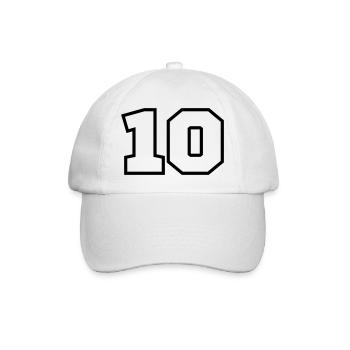 10 - Baseballkappe - Weiß/Weiß - Vorne