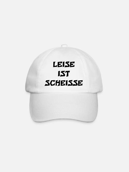 Leise ist Scheisse - Baseballkappe - Weiß/Weiß