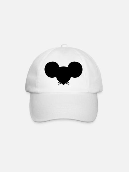 Souris Souris Tête Souris Souris - Casquette classique - blanc/blanc