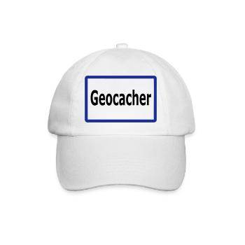 Geocacher Place Sign Austria transparent - Baseball Cap - white/white - Front