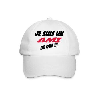 Je suis un AMI de ouf !!! - Casquette classique - blanc/blanc - Devant