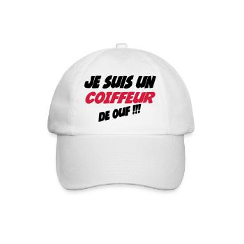 Je suis un COIFFEUR de ouf !!! - Casquette classique - blanc/blanc - Devant