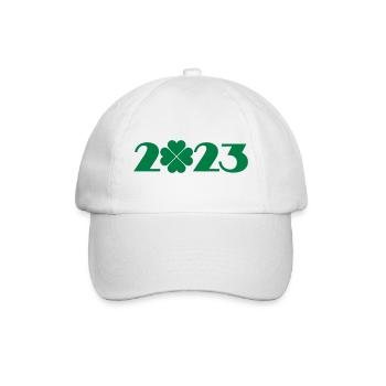 Patricks Tag 2023, Kleeblatt 2023 - Baseballkappe - Weiß/Weiß - Vorne