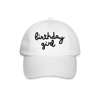 Birthday Girl - Baseballkappe - Weiß/Weiß - Vorne