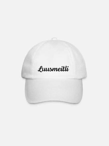Luusmeitli | Schweizerdeutsch Kind Mädchen Teenie - Baseballkappe - Weiß/Weiß
