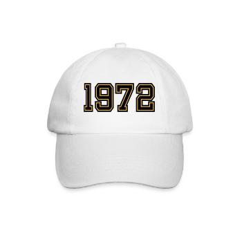 Year of birth: 1972 - Baseball Cap - white/white - Front