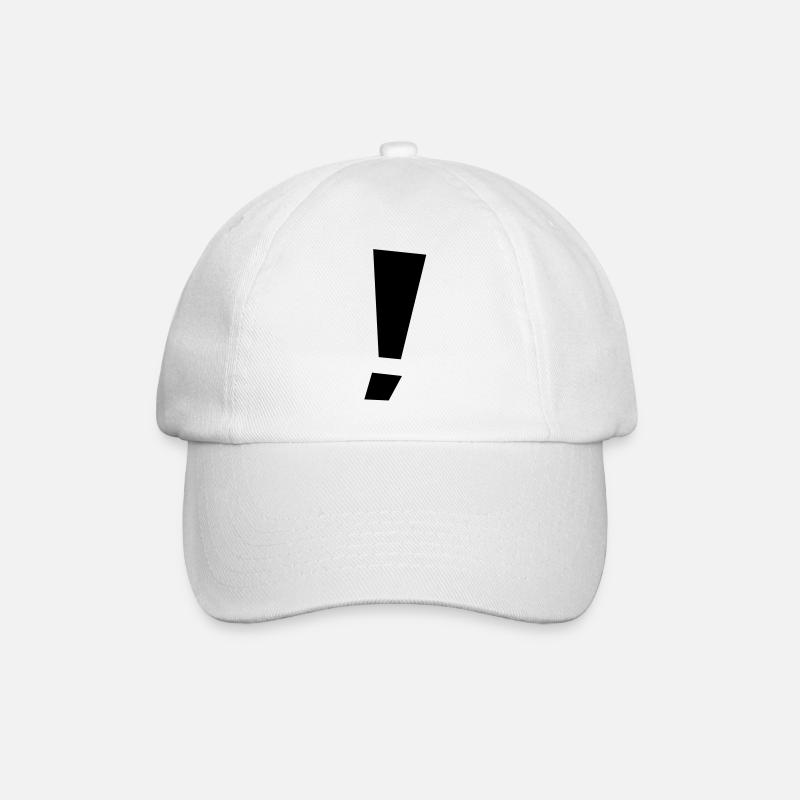 rufezeichen_1_farbig - Baseballkappe - Weiß/Weiß