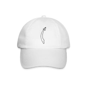 Arrow curved arrows shape symbol vector - Baseball Cap - white/white - Front