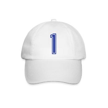 1 - Baseballkappe - Weiß/Weiß - Vorne