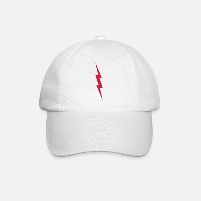 Lightning bolt icon symbol 2405 - Baseball Cap - white/white