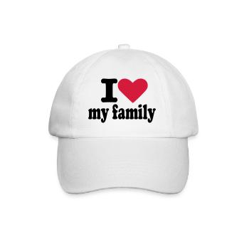 Family - Familie - Baseballkappe - Weiß/Weiß - Vorne