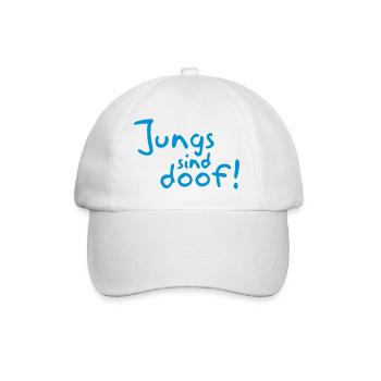 Jungs sind doof! - Baseballkappe - Weiß/Weiß - Vorne