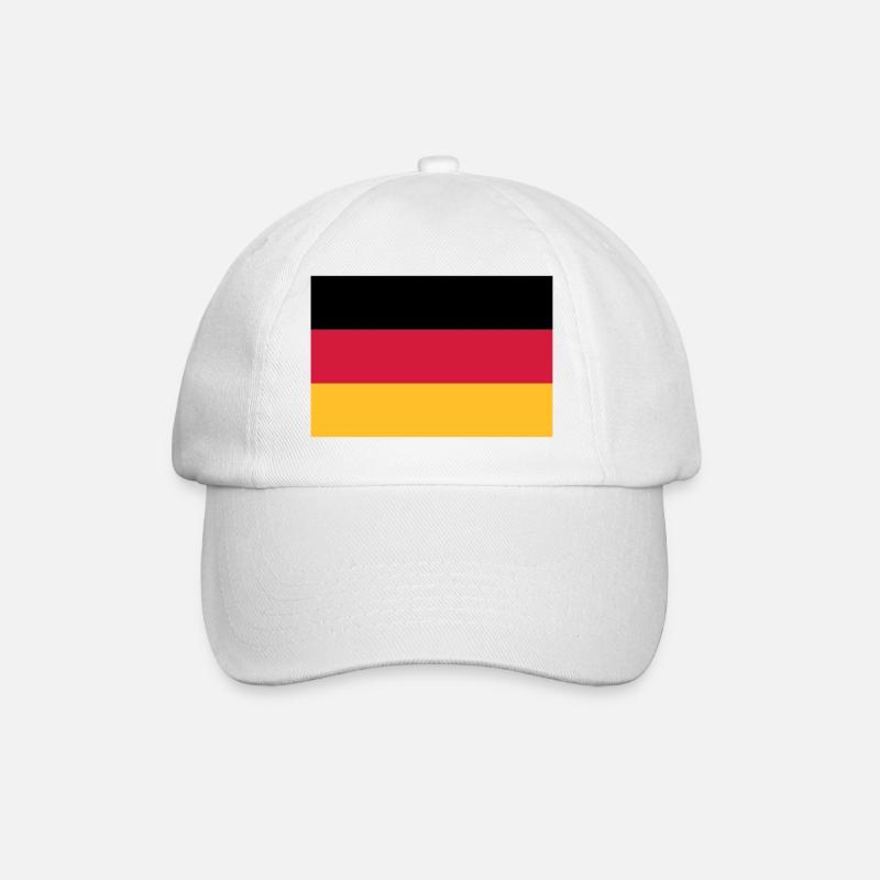 fahne_ger - Baseball Cap - white/white