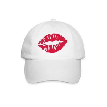 lippen - Baseballkappe - Weiß/Weiß - Vorne