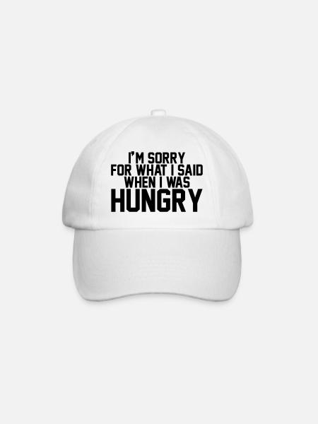 I'm sorry for what I said when I was hungry - Casquette classique - blanc/blanc