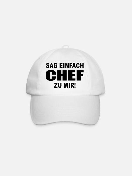 chef boss - Baseballkappe - Weiß/Weiß