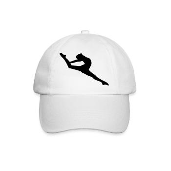 Vektor Balletttänzer Silhouette - Baseballkappe - Weiß/Weiß - Vorne
