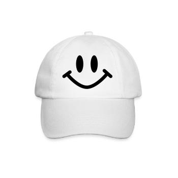 Smiley face - Baseballkappe - Weiß/Weiß - Vorne