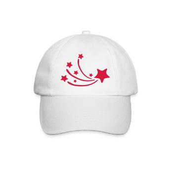 shooting_stars_2 - Baseball Cap - white/white - Front