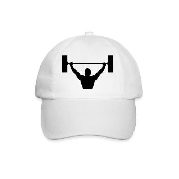 body building - Baseball Cap - white/white - Front