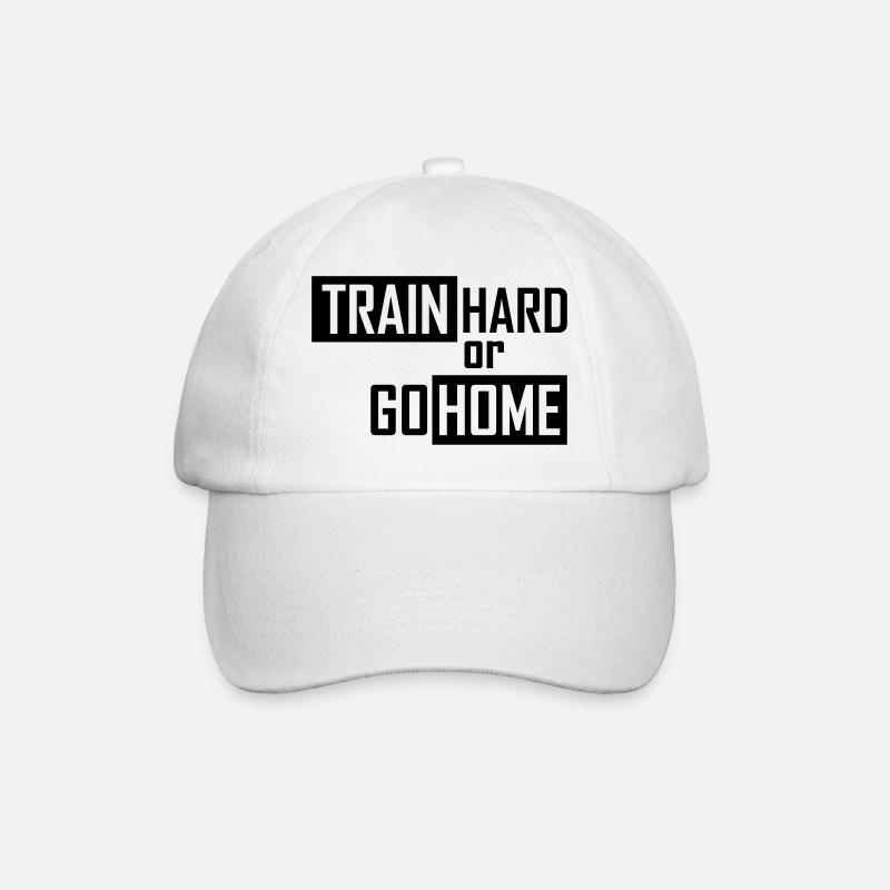 train hard or go home - Baseballkappe - Weiß/Weiß