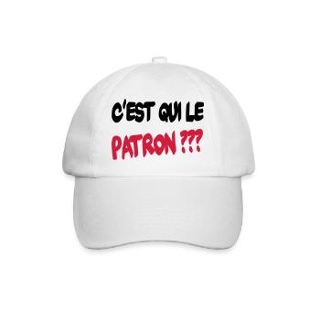 C'est qui le patron ? - Casquette classique - blanc/blanc - Devant