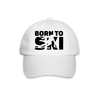 Born to Ski - Baseball Cap - white/white - Front