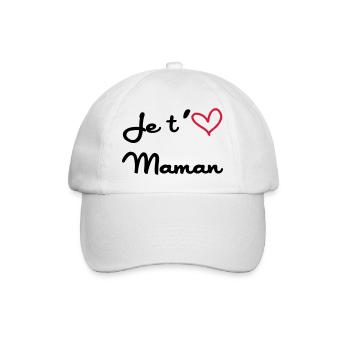 Je t'aime Maman - Casquette classique - blanc/blanc - Devant