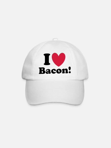 Bacon - Baseballkappe - Weiß/Weiß